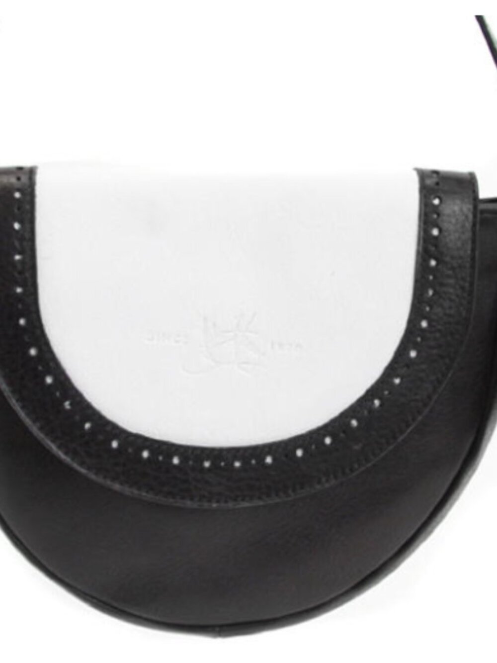 *BARELY USED* 2013 Fluevog Bag ELLA Crossbody Bag Black & White, Leather! - Picture 9 of 12